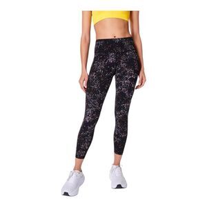 Sweaty Betty Power 7/8 Black Confetti Print Athletic Workout Leggings Size XS